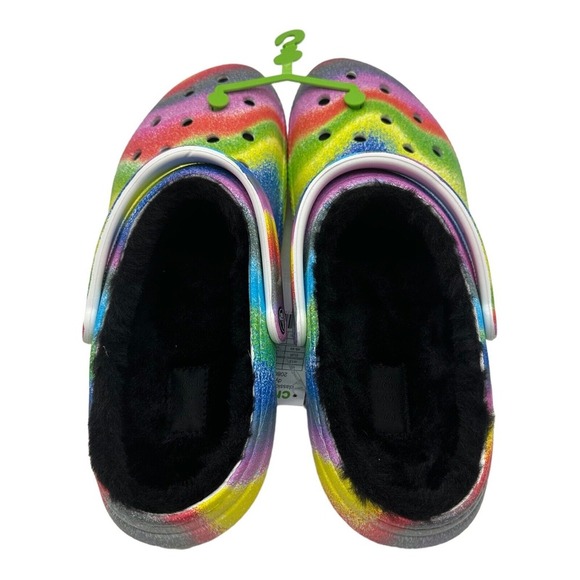 Crocs Shoes Classic Lined‎ Clogs Spray Dye Multicolor Unisex Men's 13 - Picture 5 of 7